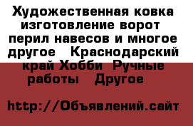 Художественная ковка изготовление ворот, перил,навесов и многое другое - Краснодарский край Хобби. Ручные работы » Другое   